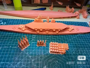 1/700 Kirshaky Air Battleship Напечатанная из смолы модель корабля 3D собранное домашнее хобби Прямая поставка 6