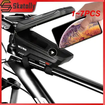 1 ~ 7PCS MAN X2 Велосипедная Сумка EVA Hard Shell Водонепроницаемый Сенсорный Экран Высокой Емкости Дорожный Велосипед Горный Велосипед Антивибрационный Велоспорт 15