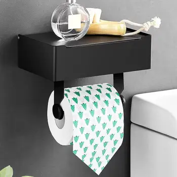 1 Комплект салфетниц, настенная полка для туалетной бумаги из нержавеющей стали, прочный Удобный ящик для хранения в домашней ванной комнате 14