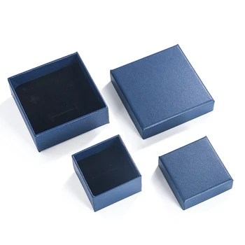 1 шт. Две спецификации Синяя коробка для упаковки ювелирных изделий с крышкой Красивая Подарочная коробка Органайзер для мелочей для дома Аксессуары для рукоделия 6