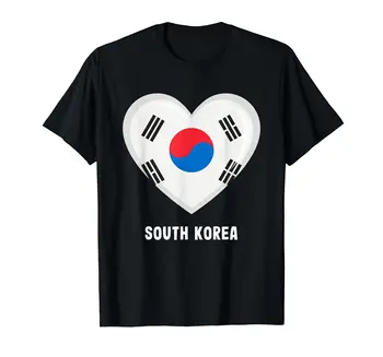 100% Хлопок Рубашка с флагом Южной Кореи, Южнокорейская футболка, мужские, женские футболки унисекс, размер S-6XL