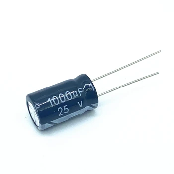 100ШТ 1000 МКФ 25 В 25 В 1000 мкФ Алюминиевый электролитический конденсатор высокой частоты 10X17 мм 20% 1
