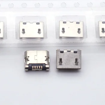 100шт micro USB 5pin 5.9 мм DIP2 без стороны B тип Плоский рот без загибающейся боковой Розетки Для Мобильного Телефона Mini USB