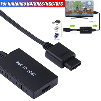 1080P N64 к HDMI-совместимому Конвертеру, Адаптеру для игровой консоли, HD-Кабелю Для аксессуаров Nintendo 64/NGC/SNES, Поддерживает NTSC4.43 3.58 2