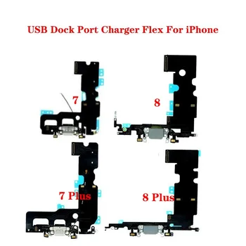 10ШТ USB-док-станция для зарядного устройства, разъем для порта зарядки, Гибкий кабель для iPhone 5 5S 6 6S 7 8 X XR XS Max Plus 15