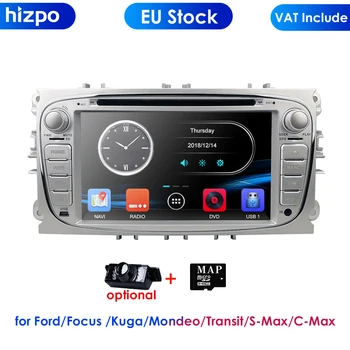 2 Din Автомобильный Радио Мультимедийный Видеоплеер для Ford Focus S-Max Mondeo 9 Galaxy C-Max Kuga Навигация GPS Аудио 2Din DVD Авторадио 5