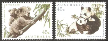 2 шт. /компл., почтовые марки Австралии, 1995, Коала и панда, марки с животными, настоящие оригинальные марки для коллекции, MNH 11