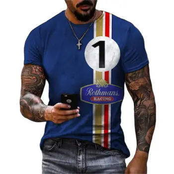 2022 Летняя Новая Мужская футболка Personality Fashion Vintage Trend Футболка С 3D Принтом Мужская Дизайнерская Одежда Оверсайз С Коротким Рукавом