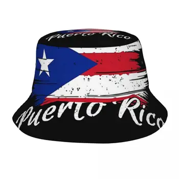 2023 Мужская Женская летняя панама с флагом Пуэрто-Рико, рыбацкая шляпа, солнцезащитный козырек для путешествий, модная Панама
