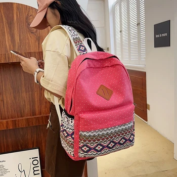 2023 Новый тренд Camvas Outdoors Girl Climbing Женский студенческий рюкзак, сумка большой емкости, высококачественные противоугонные сумки через плечо 10