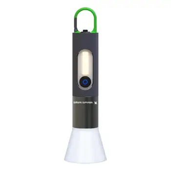 2023 Новый фонарик с сильным светом, Многофункциональное наружное освещение, крючок для палатки, настольная лампа, зарядка через USB, портативный мини-фонарик 8