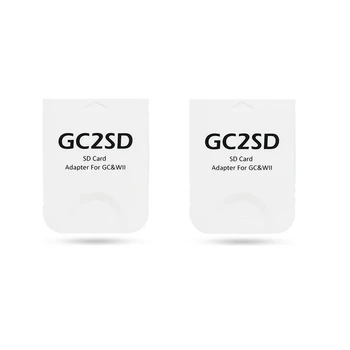 2шт GC2SD Карта Micro-SD GC2SD Адаптер GC для SD-карт для консолей Nintendo GameCube Wii SD2SP2, Белый 6