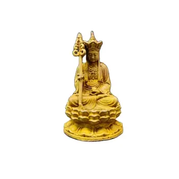 3,3 см чистая медь Гуаньинь Бодхисаттва мини Будда украшение мебели 8