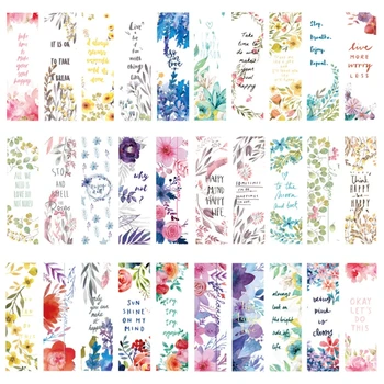 30 шт Красивые Цветы Закладки Открытки Для Сообщений Бумажный Держатель Для Страниц D5QC 7