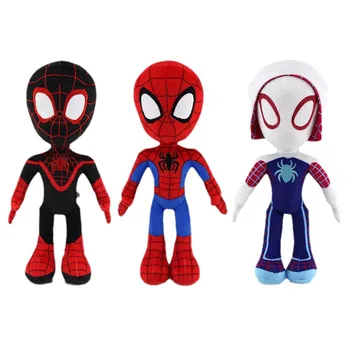 32 см Плюшевая игрушка Marvel Человек-паук, мягкая плюшевая мультяшная кукла, большой плюшевый мальчик, тканевая кукольная подушка, Рождественский подарок для детей 2