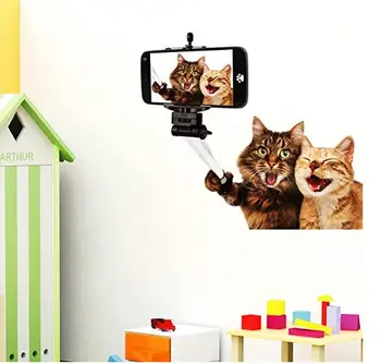 3D Наклейки с кошками, 3D Милые Забавные наклейки с кошками, Украшения для шкафчиков с животными для девочек в средней школе, Наклейки на стены, Вдохновляющие цитаты 15