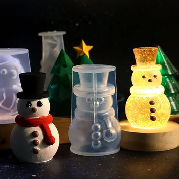 3D Форма для Рождественских свечей Силиконовая Форма DIY Набор для изготовления Рождественских Свечей Мыло ручной работы Гипсовая смола Инструменты для выпечки Праздничные Подарки