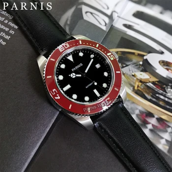 43-мм светящийся маркер Parnis Miyota 8215 Автоматические мужские наручные часы 2