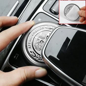 47 мм Внутренняя Консоль Автомобиля Кнопка Мыши Наклейка Мультимедийная Наклейка для AMG Mercedes Benz GLE GLC W212 W213 W205 W166 W246 W177 14
