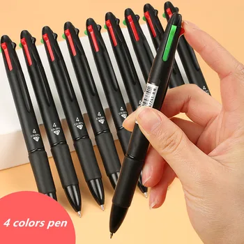 5 Шт Шариковая ручка 4 Цвета, цветная ручка 0,7 мм, красная Зеленая Синяя Черная, канцелярские принадлежности для пополнения школьной канцелярии, канцелярские принадлежности для офиса