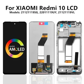 6,5’Для Xiaomi Redmi 10 ЖК-дисплей С Сенсорным Экраном, Дигитайзер Для Redmi 10 Prime Display 21061119AG, Запасные Части для ЖК-дисплея 10
