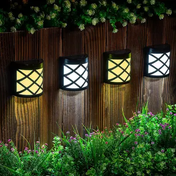 6 светодиодных солнечных фонарей для ограждения, Наружные солнечные фонари для палубы, 7 изменяющих цвет водонепроницаемых настенных светильников для ограждения, патио, двора, ступеней, декора сада. 8