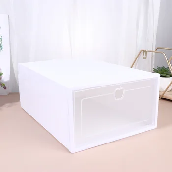 6 шт. Штабелируемая Прозрачная коробка для обуви с утолщенным выдвижным ящиком для хранения обуви, Компактная Устойчивая коробка для хранения обуви для дома 12
