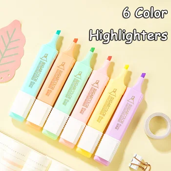 6 Ярких цветных маркеров, фломастер большой емкости, флуоресцентная ручка, маркеры для рисования граффити, ручка для рисования, школьные принадлежности 10