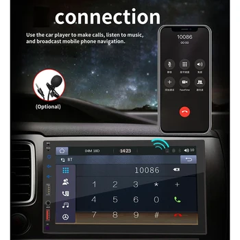 7-дюймовый автомобильный экран Беспроводной Carplay Android Auto Автомобильное Портативное радио Bluetooth MP5 FM-приемник Хост Запасные Части Аксессуары