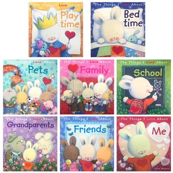 8 Книг / набор When I 'm Feeling Hairy Rabbit Picture Story Reading Book English Baby Regulate Книги по Управлению Эмоциями для детей 4