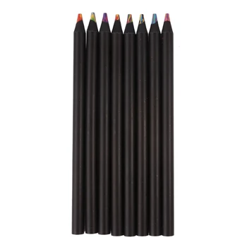 8шт Радужных цветных карандашей 8 цветов в 1 Радужный карандаш Деревянный Цветной карандаш H7EC 11
