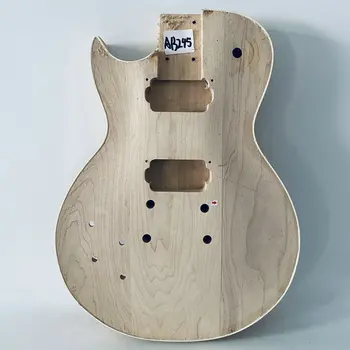 AB245 Левая версия Корпуса LP гитары Незаконченный, без краски на массивном кленовом верхе, задняя часть из липы для замены своими руками
