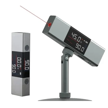 AtuMan DUKA LI1 2 В 1 Двойной лазерный транспортир, цифровая линейка уровня, перезаряжаемая, Измерение линии заброса под произвольным углом 360 °
