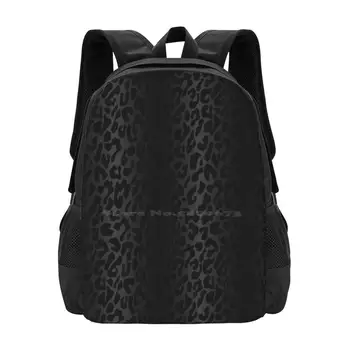 Midnight Black Cheetah Leopard Print Ombre Fade Коллекция Рюкзаков Для Подростков и Студентов Колледжа С Рисунком Дизайнерских Сумок Black Ombre 6