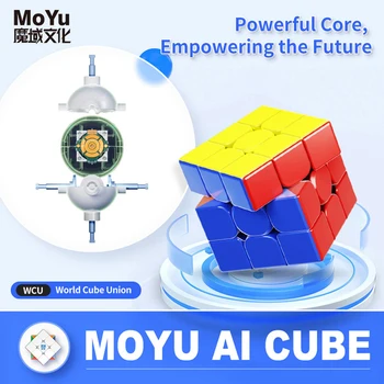 MOYU Ai Smart Cube 3x3x3 Магнитный Magico Cubo 3x3 Bluetooth Коннектор С Телефоном И Ipad Оригинальный Профессиональный Скоростной Магнит-Головоломка 12