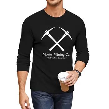 New Moria Mining Co. Белая длинная футболка, мужские забавные футболки, черная футболка, мужские футболки, упаковка 15
