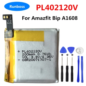 PL402120V Оригинальная сменная перезаряжаемая полимерная литий-ионная батарея для Huami Amazfit Bip A1608 + Бесплатные инструменты 1