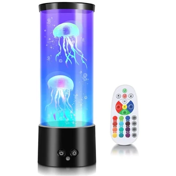 RGB лампа с медузами Аквариум с медузами с дистанционным управлением Лавовая лампа с цветным настроением Для украшения домашнего офиса 15