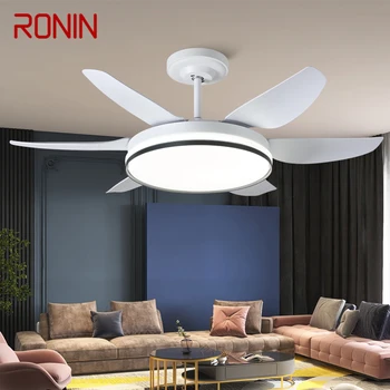 RONIN Fan Light Скандинавский светодиодный потолочный вентилятор Современный минималистичный ресторан, гостиная, спальня Коммерческий электрический вентилятор 5