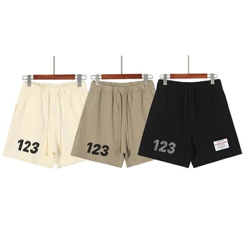 RRR123 Летние повседневные шорты из 100% хлопка с буквенным принтом для мужчин и женщин размера 1, 2, 3 9