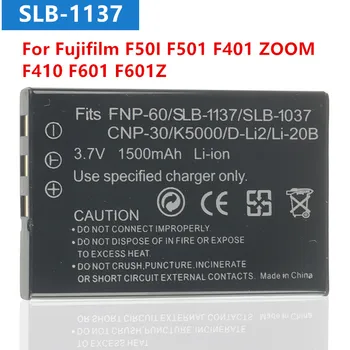 SLB-1137 NP-60 FNP60 NP60 1037 CNP-30 K5000 D-Li2 Li-20B Аккумулятор для Fujifilm F50I F501 F401 ZOOM F410 F601 F601Z 10