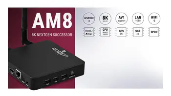 Ugoos AM8 Amlogic S928X-J DDR4 4GB 32GB X4 pro S905X3 8K WIFI6 Smart TV Box Android 11 1000M 4K X3 Plus Телеприставка