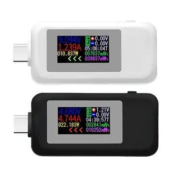 USB-тестер Type-C Практичный KWS-1902C USB и тестер тока 4-30V 0-5A Измеритель мощности USB С цветным дисплеем 0-150W 4