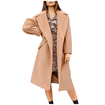 Women'S Autumn And Winter Casual Thickening Warm Long-Sleeved Mid-Length Coat куртки осенние женские Chaquetas Para Mujer