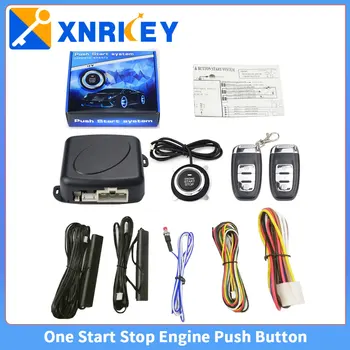 XRNKEY 12V Auto Система Запуска Автомобиля Без Ключа One Start Stop Кнопка Запуска Двигателя Автомобильная Сигнализация PKE Remote Auto Start прямая поставка 6