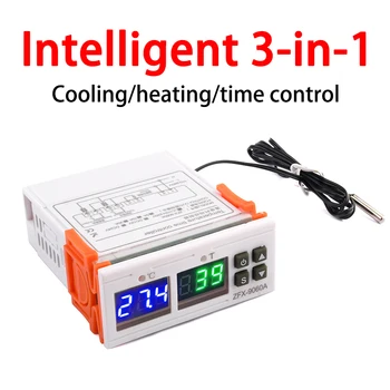 ZFX-9060A Термостат холодильника от -50 ℃ до 120 ℃ Регулятор температуры 10A Реле Контроля времени нагрева охлаждения Выход 12V 24V 12