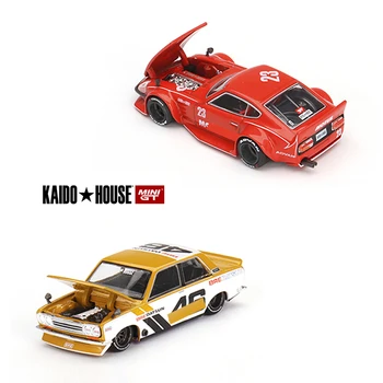 Автомобиль модели MINI GT и Kaido House 1: 64 Datsun Fairlady Z из сплава с открытыми дверями, литой под давлением автомобиль