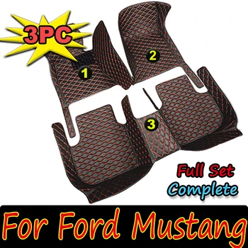 Автомобильные коврики для Ford Mustang 2015-2022 2016 17 18 19 20 21 Пользовательские автомобильные накладки для ног автомобильные ковровые покрытия аксессуары для интерьера 5