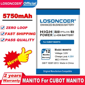 Аккумулятор LOSONCOER 5750mAh для аккумулятора мобильного телефона CUBOT MANITO ~ В наличии 6