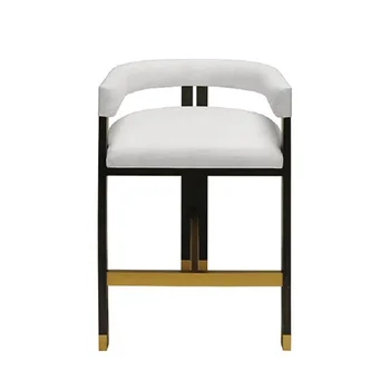 Американская мебель для дома Гостиная Барные стулья Ретро Ресторан Кухня Барный стул для отдыха Простая стойка Дизайнерское кресло для виллы 14
